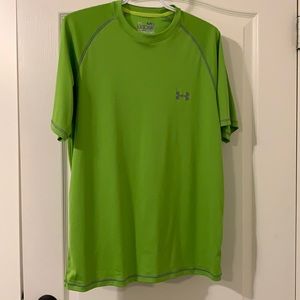 Lime green under armour shirt